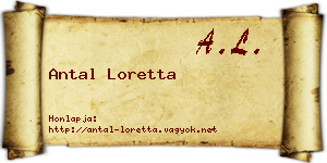 Antal Loretta névjegykártya